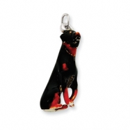 Picture of Silver Enamel Rotweiler Charm