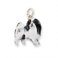 Picture of Silver Enamel Japanese Chin Charm