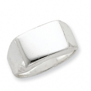 Picture of Stelring Silver 11x13mm Solid Back Signet Ring