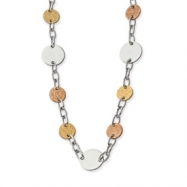 Picture of Stainless Steel Gold and Rose IP Plated Circle Necklace chain