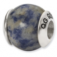 Picture of Sterling Silver Reflections Sodalite Stone Bead