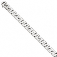 Picture of 14k WG 11.0mm Fancy Link Chain bracelet