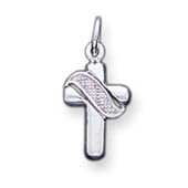 Picture of 14K White Gold Cross Charm