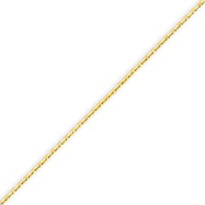 Picture of 14K Gold 1.3mm Solid Diamond Cut Cable Chain