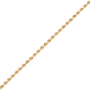 Picture of 14K Gold 2.5mm Diamond-Cut Rope With Lobster Clasp Bracelet