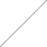 Picture of 14K White Gold 1.8mm Diamond Cut Rope Chain 24"