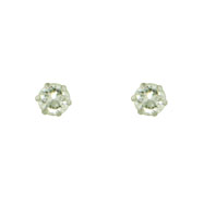 Picture of 14K White Gold CZ Stud Earrings