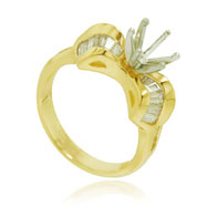 Picture of 14K Yellow Gold Diamond Semi-Mount Ring