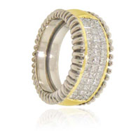 Picture of 14K Two-Tone Gold Designer Diamond Ring