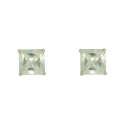 Picture of 14K White Gold White Topaz Stud earrings