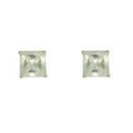 Picture of 14K White Gold White Topaz Stud earrings