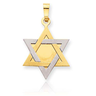 Picture of 14K Two-Tone Gold Star Of David Pendant