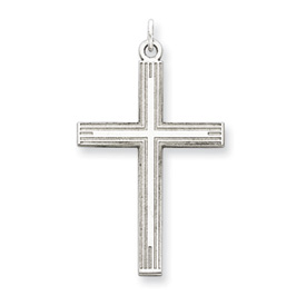 Picture of Sterling Silver Laser Designed Cross Pendant