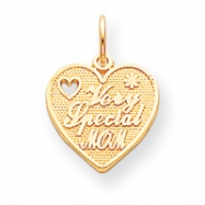 Picture of 10k VERY SPECIAL MOM HEART CHARM