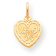 Picture of 10k I LOVE YOU HEART CHARM