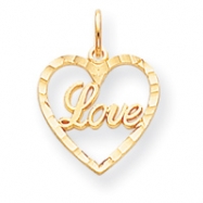 Picture of 10k LOVE IN HEART CHARM