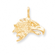 Picture of 10k Solid Diamond-cut Eagle Head Charm