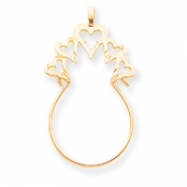 Picture of 10k 5 Hearts Charm Holder