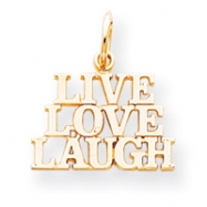 Picture of 10k Live Love Laugh Charm