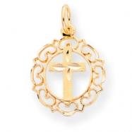 Picture of 10k CROSS IN FRAME CHARM