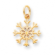 Picture of 10k Solid Polished Snowflake Charm
