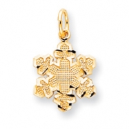 Picture of 10k Solid Satin Snowflake Charm