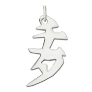Picture of Sterling Silver "Cheetah" Kanji Chinese Symbol Charm