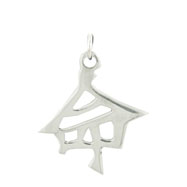 Picture of Sterling Silver "Destiny" Kanji Chinese Symbol Charm