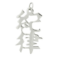 Picture of Sterling Silver "Discipline" Kanji Chinese Symbol Charm