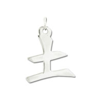 Picture of Sterling Silver "Earth" Kanji Chinese Symbol Charm