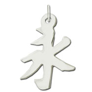 Picture of Sterling Silver "Eternity" Kanji Chinese Symbol Charm