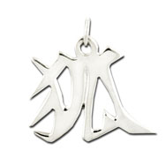 Picture of Sterling Silver "Fox" Kanji Chinese Symbol Charm
