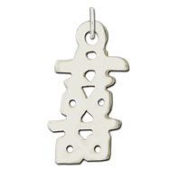 Picture of Sterling Silver "Good Fortune" Kanji Chinese Symbol Charm
