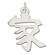 Picture of Sterling Silver "Home" Kanji Chinese Symbol Charm