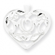 Picture of Sterling Silver MOM HEART W/ FLOWERS CHARM