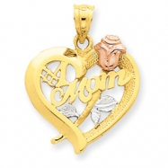 Picture of 14k Two-Tone W/rhodium Mom Charm