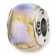 Picture of Sterling Silver Rainbow Dichroic Glass Bead
