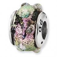 Picture of Sterling Silver Purple Dichroic Glass Bead