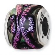 Picture of Sterling Silver Purple Dichroic Glass Bead