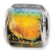 Picture of Sterling Silver Rainbow Dichroic Glass Bead