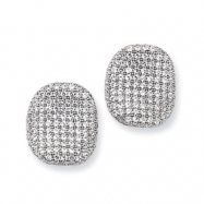 Picture of Sterling Silver & CZ Polished Post Earrings