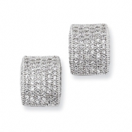 Picture of Sterling Silver & CZ Fancy Post Earrings