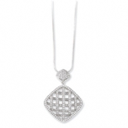 Picture of Sterling Silver & CZ Fancy Polished Necklace chain