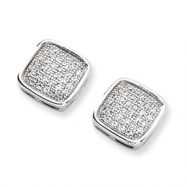 Picture of Sterling Silver & CZ Fancy Post Earrings