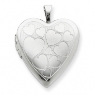 Picture of Sterling Silver 20mm with Floating Hearts Heart Locket chain