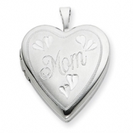 Picture of Sterling Silver 20mm MOM Heart Locket chain