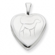 Picture of Sterling Silver 16mm Dog Heart Locket chain