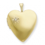 Picture of 1/20 Gold Filled 20mm Diamond Heart Locket chain
