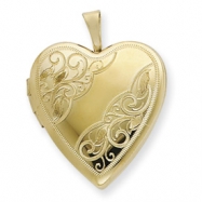 Picture of 1/20 Gold Filled 20mm Side Swirled Heart Locket chain