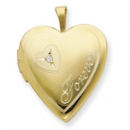 Picture of 1/20 Gold Filled 20mm Diamond in Heart Forever Heart Locket chain